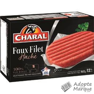 Charal Faux-Filet Haché 12%MG La boîte de 4 steaks - 460G