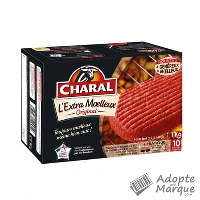 Charal Haché L'Extra Moelleux 15%MG "La boîte de 10 steaks - 1,1KG"