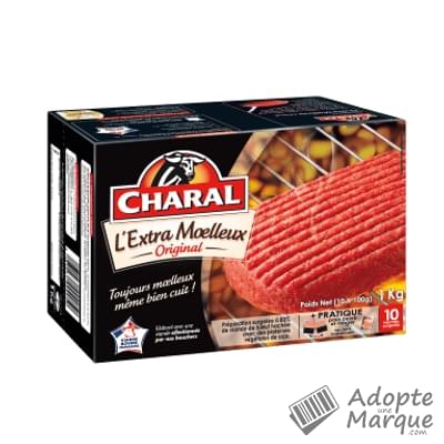 Charal Haché L'Extra Moelleux 15%MG La boîte de 10 steaks - 1KG