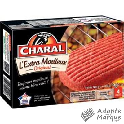 Charal Haché L'Extra Moelleux 15%MG La boîte de 4 steaks - 400G