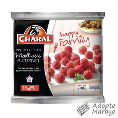 Charal Happy Family - Mini Boulettes Le sachet de 50 boulettes - 750G