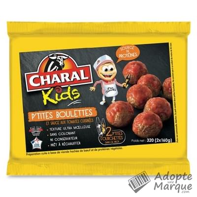 Charal Kids - P'tites Boulettes & Sauce aux Tomates Les 2 barquettes de 160G - 320G
