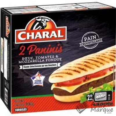 Charal Panini Bœuf, Tomates & Mozzarella fondue La boîte de 2 pièces - 400G