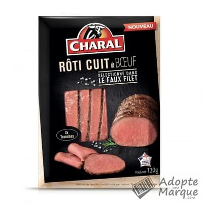 Charal Rôti cuit de Bœuf Nature La barquette de 120G