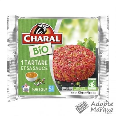 Charal Tartare de Bœuf Bio & sa Sauce 5%MG La barquette de 200G