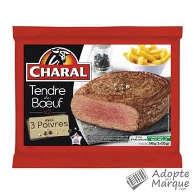 Charal Tendre de Bœuf aux 3 Poivres La barquette de 2 pièces - 240G