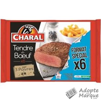 Charal Tendre de Bœuf aux 3 Poivres La barquette de 6 pièces - 600G