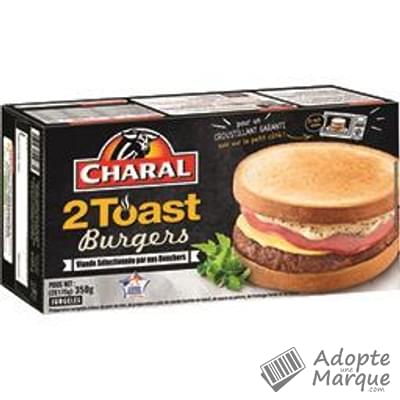 Charal Toast Burger La boîte de 2 pièces - 350G