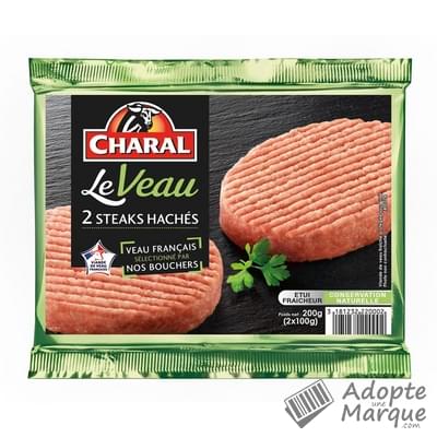 Charal Le Veau - Steak haché de veau 15%MG La barquette de 2 steaks - 200G