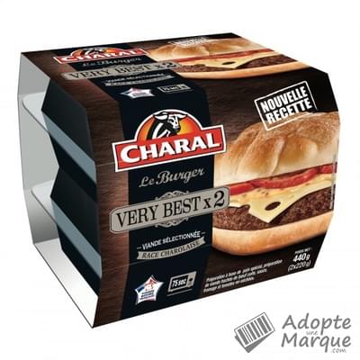 Charal Very Best Burger (race Charolaise) Les 2 barquettes de 220G