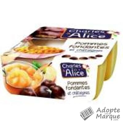 Charles & Alice Desserts aux fruits Gourmands - Pommes Fondantes & Châtaignes Les 4 pots de 95G