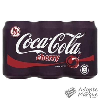 Coca Cola Cherry - Boisson rafraîchissante aux extraits végétaux & Arômes Cerise Les 6 canettes de 33CL