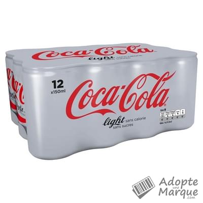 Coca Cola Light - Boisson rafraîchissante aux extraits végétaux Les 12 canettes de 15CL