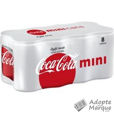 Coca Cola Light - Boisson rafraîchissante aux extraits végétaux Les 8 canettes de 15CL