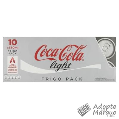 Coca Cola Light - Boisson rafraîchissante aux extraits végétaux (Frigo Pack) Les 10 canettes de 33CL