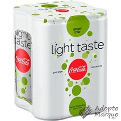 Coca Cola Light Taste & Ginger Lime - Boisson rafraîchissante aux extraits végétaux & Arômes Gingembre Les 4 canettes de 25CL
