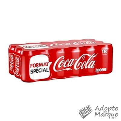 Coca Cola Original - Boisson rafraîchissante aux extraits végétaux Les 18 canettes de 33CL