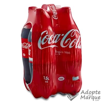 Coca Cola Original - Boisson rafraîchissante aux extraits végétaux "Les 4 bouteilles de 1,5L"