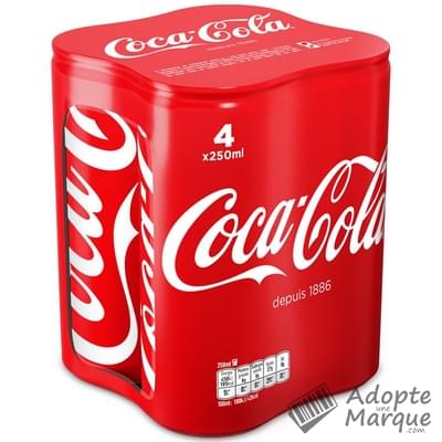 Coca Cola Original - Boisson rafraîchissante aux extraits végétaux Les 4 canettes de 25CL