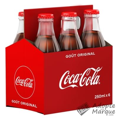 Coca Cola Original - Boisson rafraîchissante aux extraits végétaux Le panier de 6 bouteilles en verre de 25CL