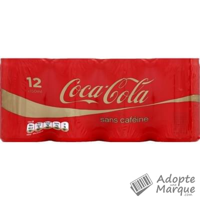 Coca Cola Sans Caféine - Boisson rafraîchissante aux extraits végétaux Les 12 canettes de 15CL