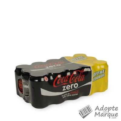 Coca Cola Zero - Boisson rafraîchissante aux extraits végétaux Les 15 canettes de 33CL