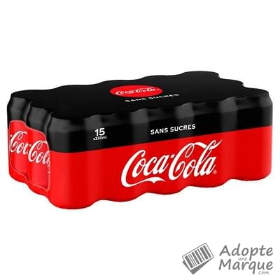 Coca Cola Zero - Boisson rafraîchissante aux extraits végétaux Les 15 canettes de 33CL