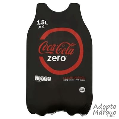 Coca Cola Zero - Boisson rafraîchissante aux extraits végétaux "Les 4 bouteilles de 1,5L"