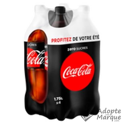 Coca Cola Zero - Boisson rafraîchissante aux extraits végétaux "Les 4 bouteilles de 1,75L"