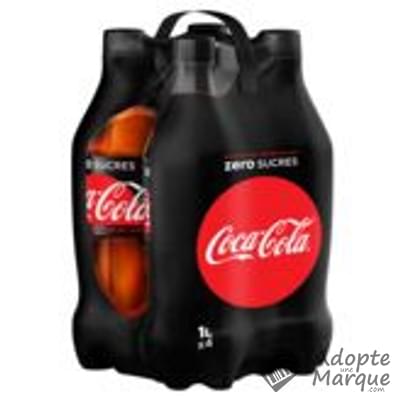 Coca Cola Zero - Boisson rafraîchissante aux extraits végétaux Les 4 bouteilles de 1L