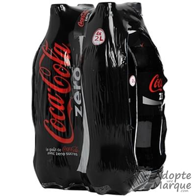 Coca Cola Zero - Boisson rafraîchissante aux extraits végétaux Les 4 bouteilles de 2L