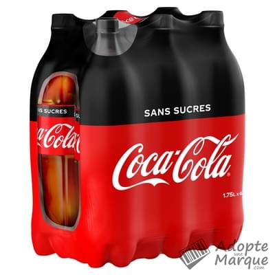 Coca Cola Zero - Boisson rafraîchissante aux extraits végétaux "Les 6 bouteilles de 1,75L"