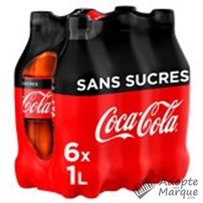 Coca Cola Zero - Boisson rafraîchissante aux extraits végétaux Les 6 bouteilles de 1L