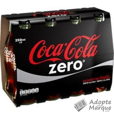 Coca Cola Zero - Boisson rafraîchissante aux extraits végétaux Les 8 bouteilles de 25CL