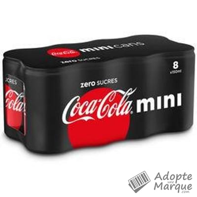 Coca Cola Zero - Boisson rafraîchissante aux extraits végétaux Les 8 canettes de 15CL