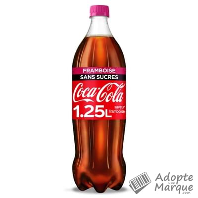 Coca Cola Zero & Framboise - Boisson rafraîchissante aux extraits végétaux & Arômes Framboise "La bouteille de 1,25L"