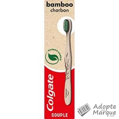 Colgate Brosse à Dents Bambou Charbon Souple La brosse à dents