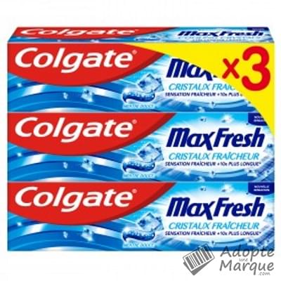 Colgate Dentifrice Max Fresh® Cristaux Fraîcheur Menthe Douce Les 3 tubes de 75ML