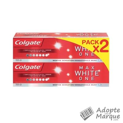 Colgate Dentifrice Max White One Les 2 tubes de 75ML