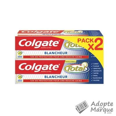 Colgate Dentifrice Total® Blancheur Les 2 tubes de 75ML