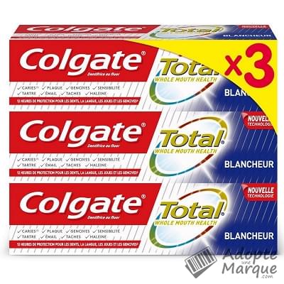 Colgate Dentifrice Total® Blancheur Les 3 tubes de 75ML
