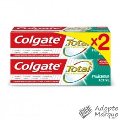 Colgate Dentifrice Total® Fraîcheur Active Les 2 tubes de 75ML