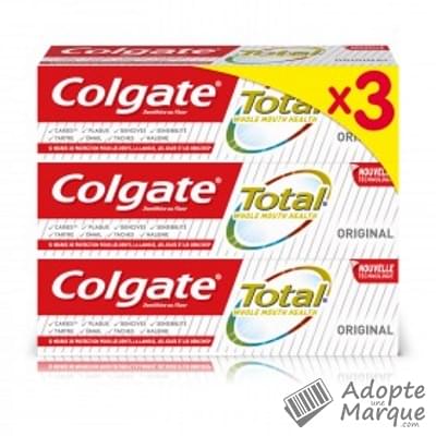 Colgate Dentifrice Total® Original Les 3 tubes de 75ML
