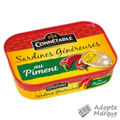 Connétable Sardines Généreuses au piment La conserve de 140G