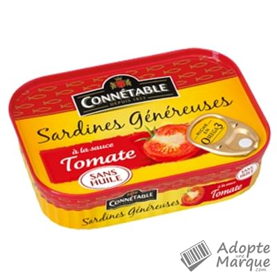 Connétable Sardines Généreuses à la tomate sans huile La conserve de 140G