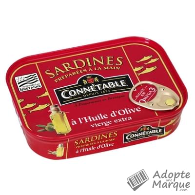 Connétable Sardines à l'huile d'olive vierge extra La conserve de 135G