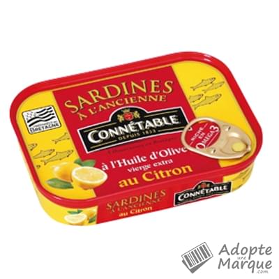 Connétable Sardines à l'huile d'olive vierge extra et au citron La conserve de 115G