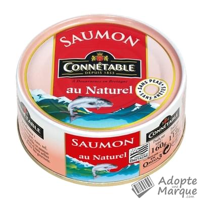Connétable Saumon au naturel sans peau & sans arêtes La conserve de 112G