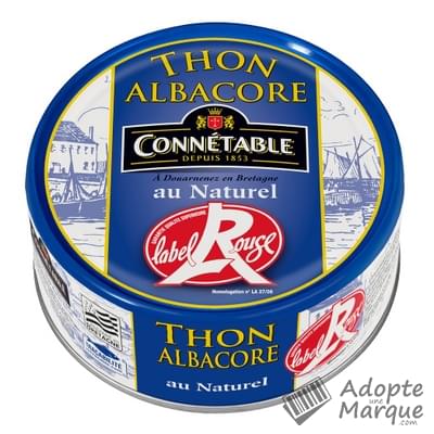 Connétable Thon albacore au naturel label rouge La conserve de 112G