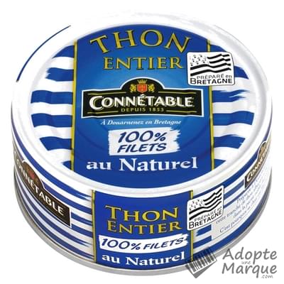 Connétable Thon entier au naturel 100% filets La conserve de 112G